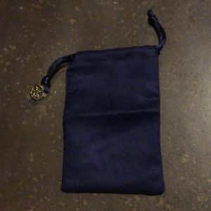 NWT Tory Burch Blue Velvet Jewelry Bag